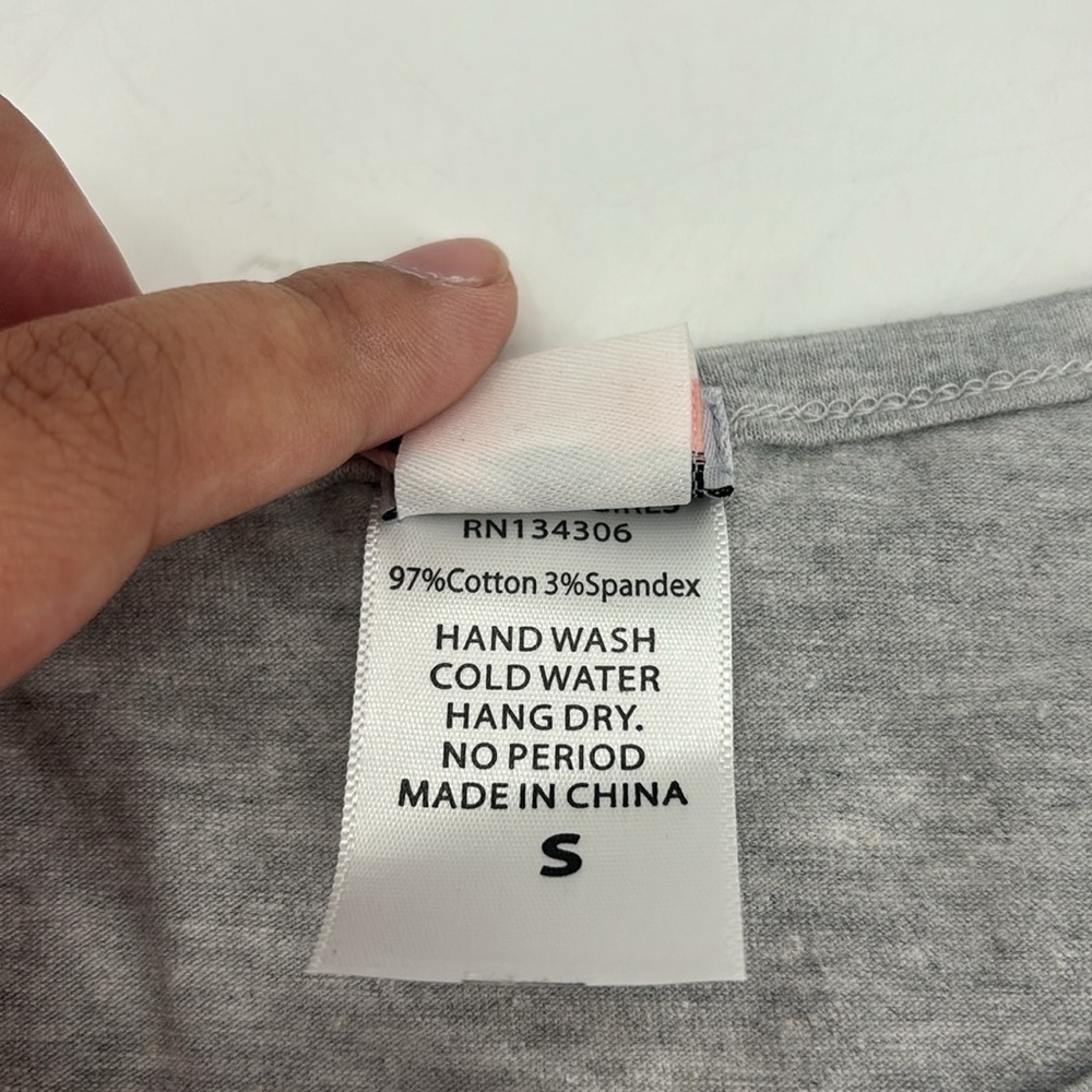 Nwt Mia Belle Girls Women’s Small Gray American Flag T-Shirt — image 6 of 8